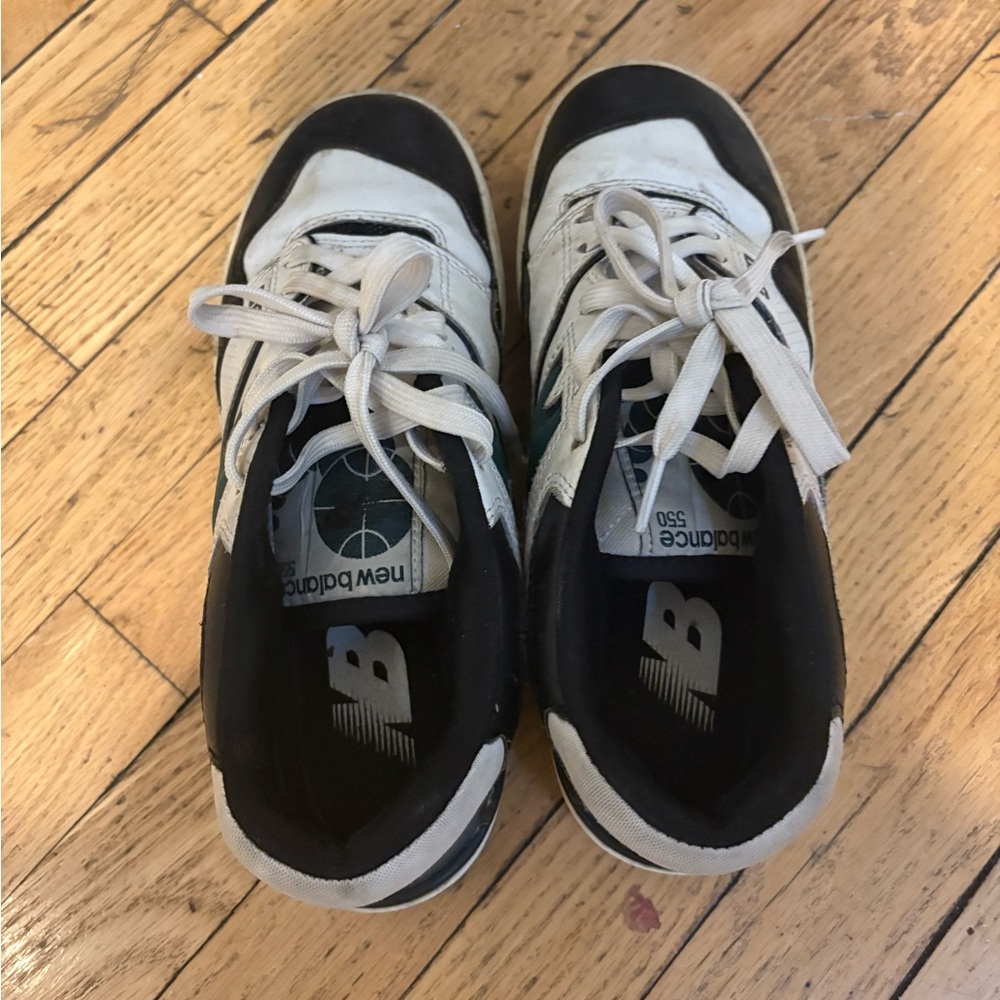 New Balance Kids' Black and White Sneakers
